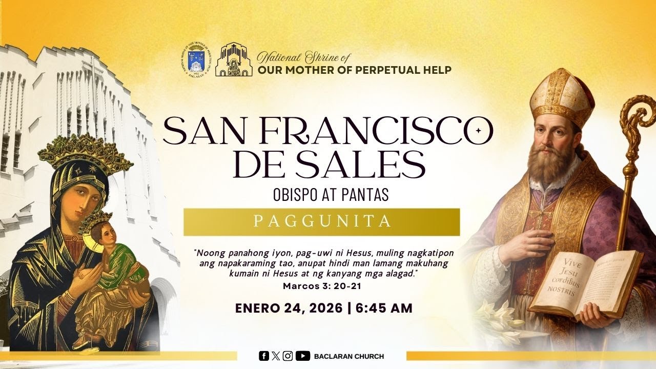 Baclaran Church: Paggunita kay San Francisco de Sales, obispo at pantas