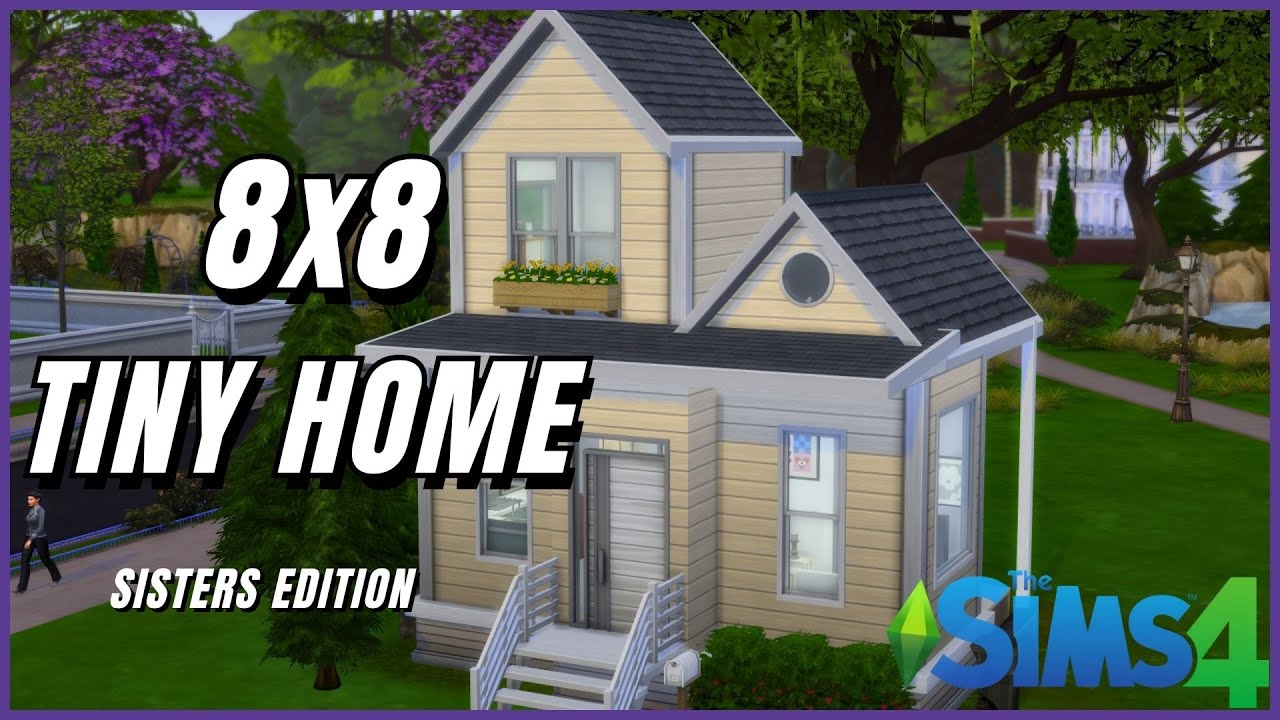 İki Kız Kardeş İçin 8x8 Mini Ev 🏡 | Sims 4 Tiny Home Build