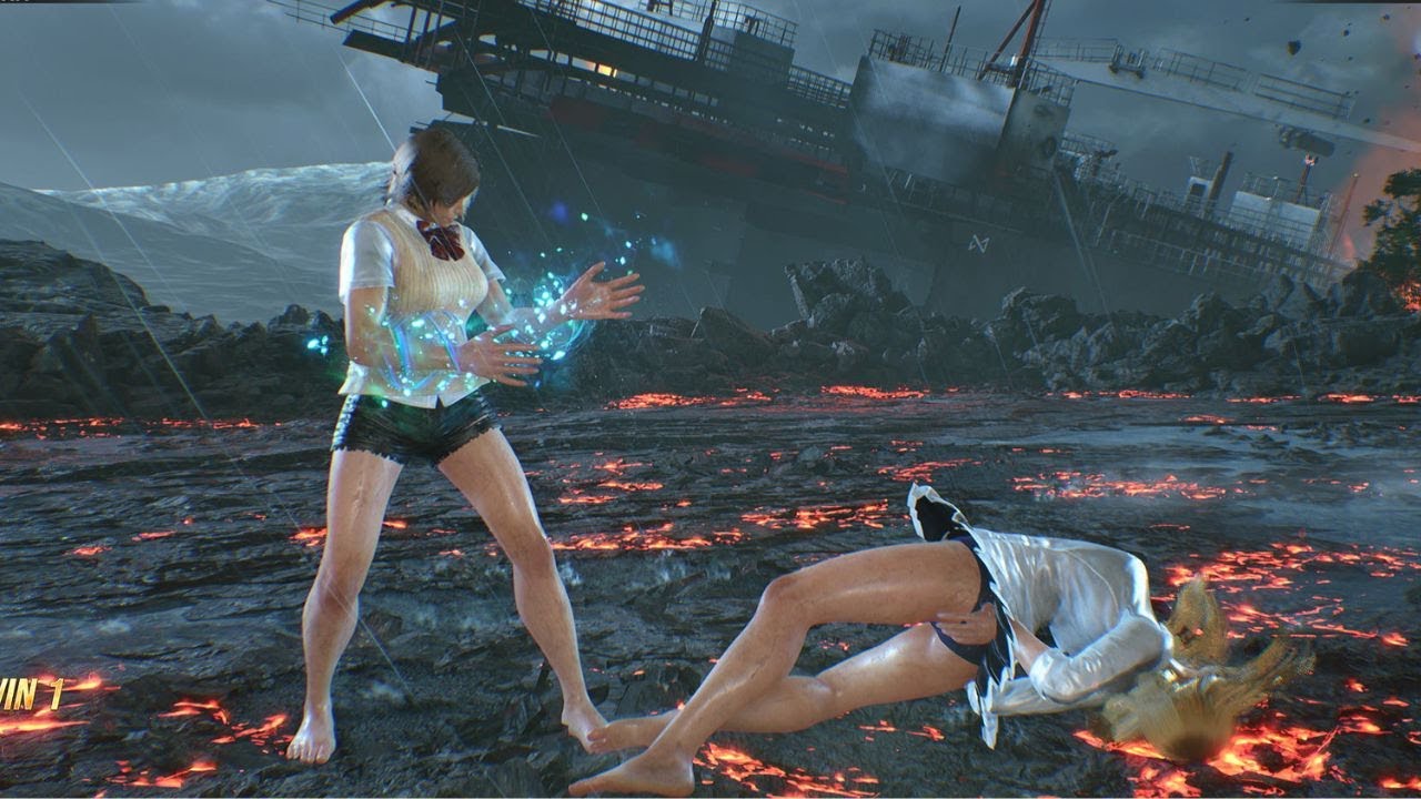 Tekken 8 Asuka School Uniform(Barefoot) Vs Lili School Uniform(Barefoot)