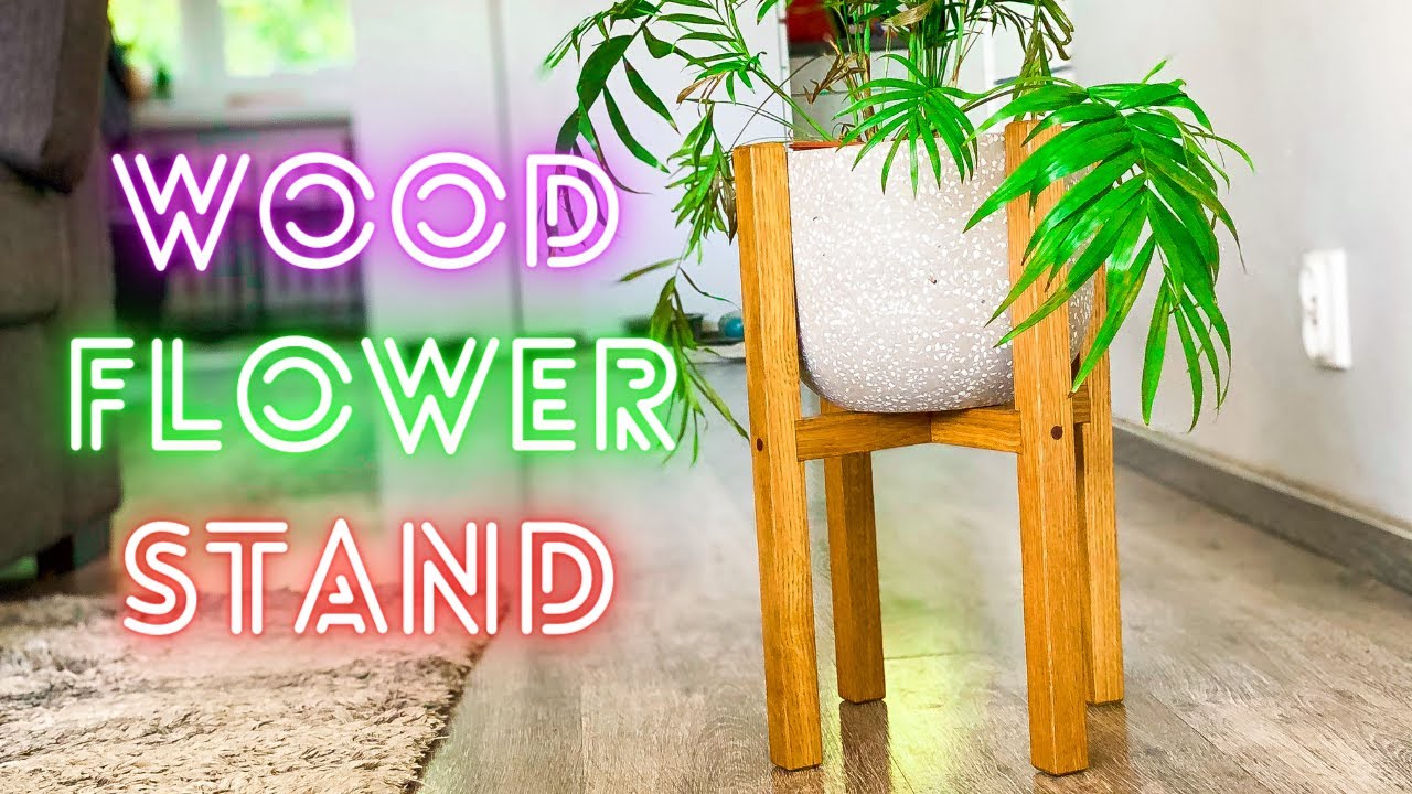 Wood Flower Stand / Drewniany Stojak Na Kwiaty