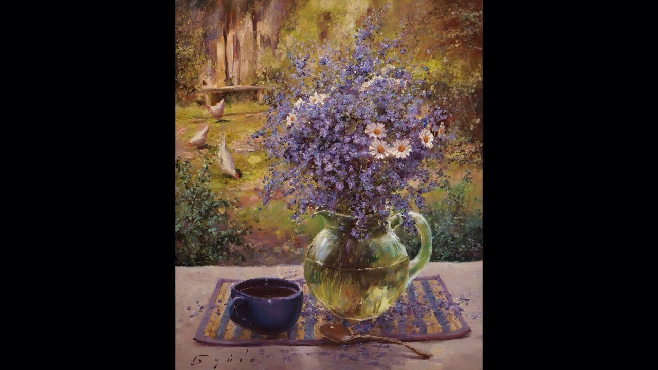 Деревенский натюрморт. Process of creating oil painting from Oleg Buiko.