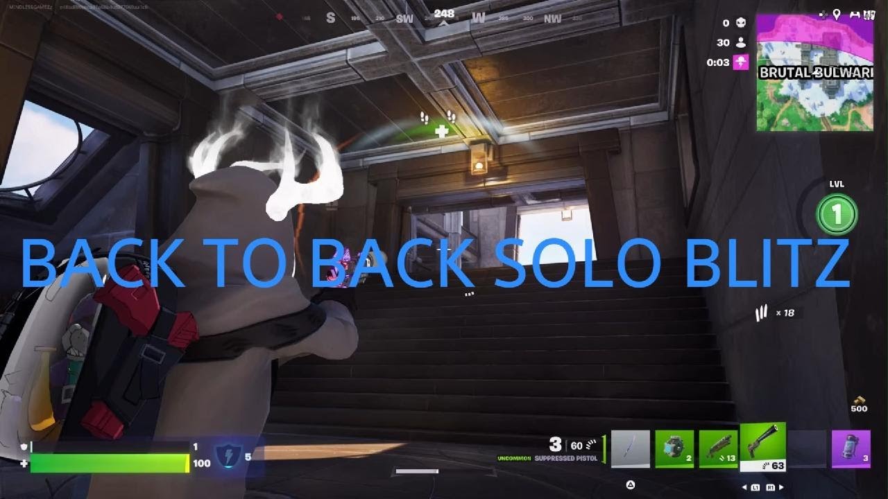 [FORTNITE] BACK TO BACK SOLO BLITZ 🤑🤑🤑