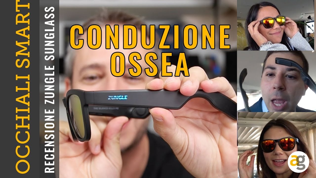 OCCHIALI SMART con AUDIO a CONDUZIONE OSSEA. Recensione ZUNGLE MUSIC VIPER Sunglasses