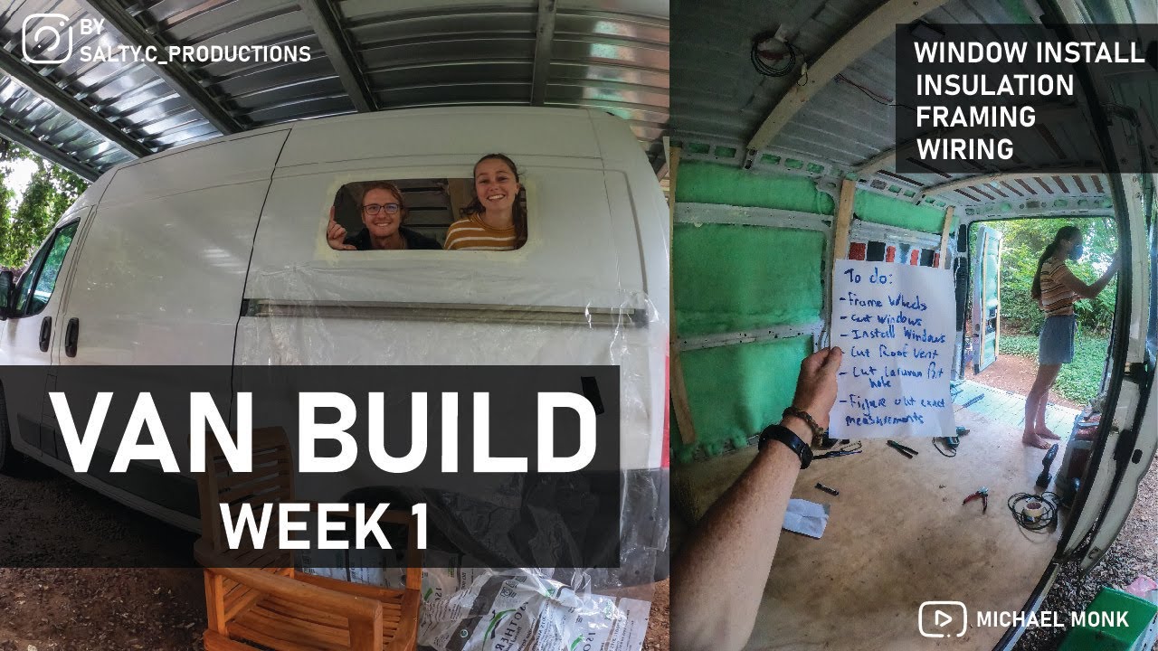 Сборка фургона своими руками в Южной Африке | Неделя 1 | Установка окон, электропроводка, утеплен...