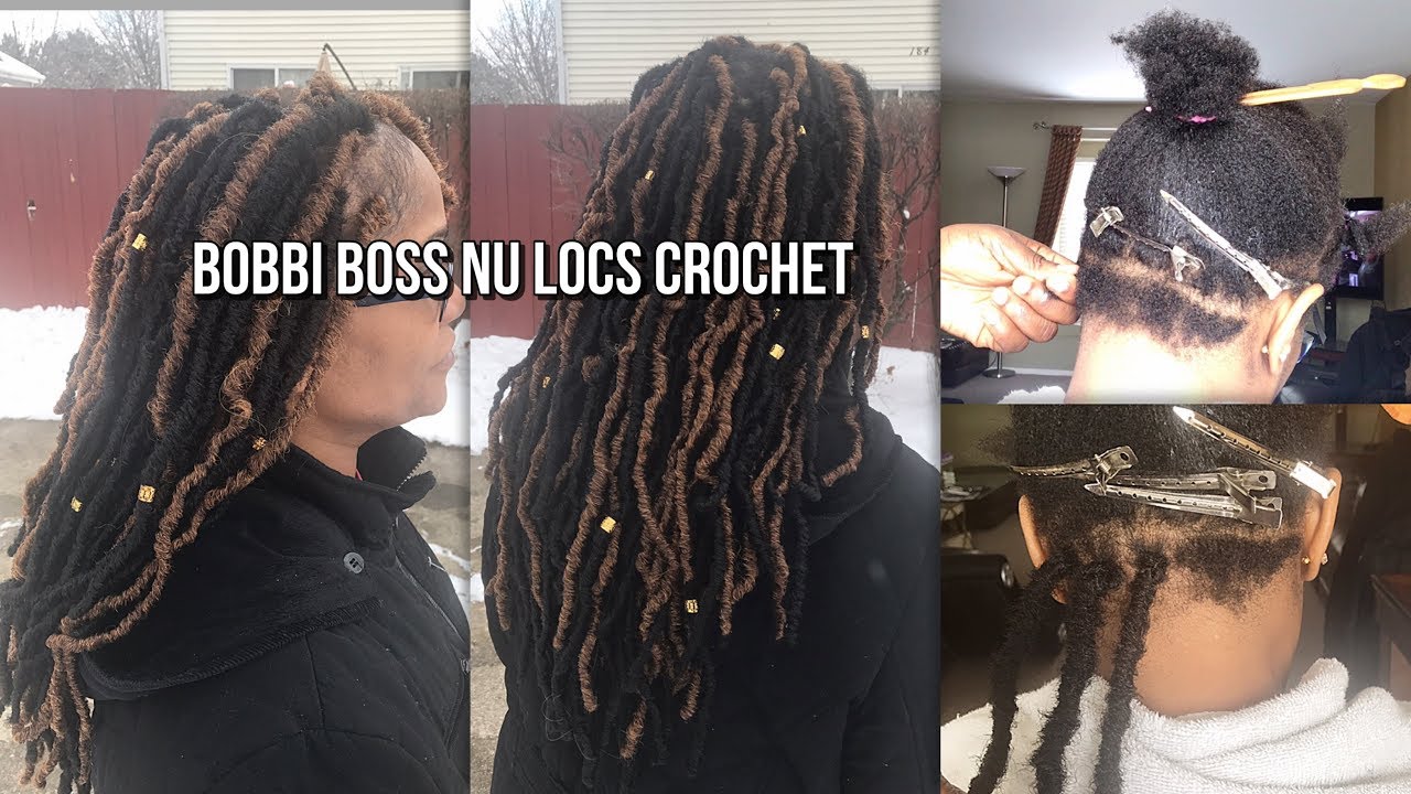 BOBBI BOSS NU LOCS INDIVIDUAL NO CORNROW CROCHET ON SHORT HAIR