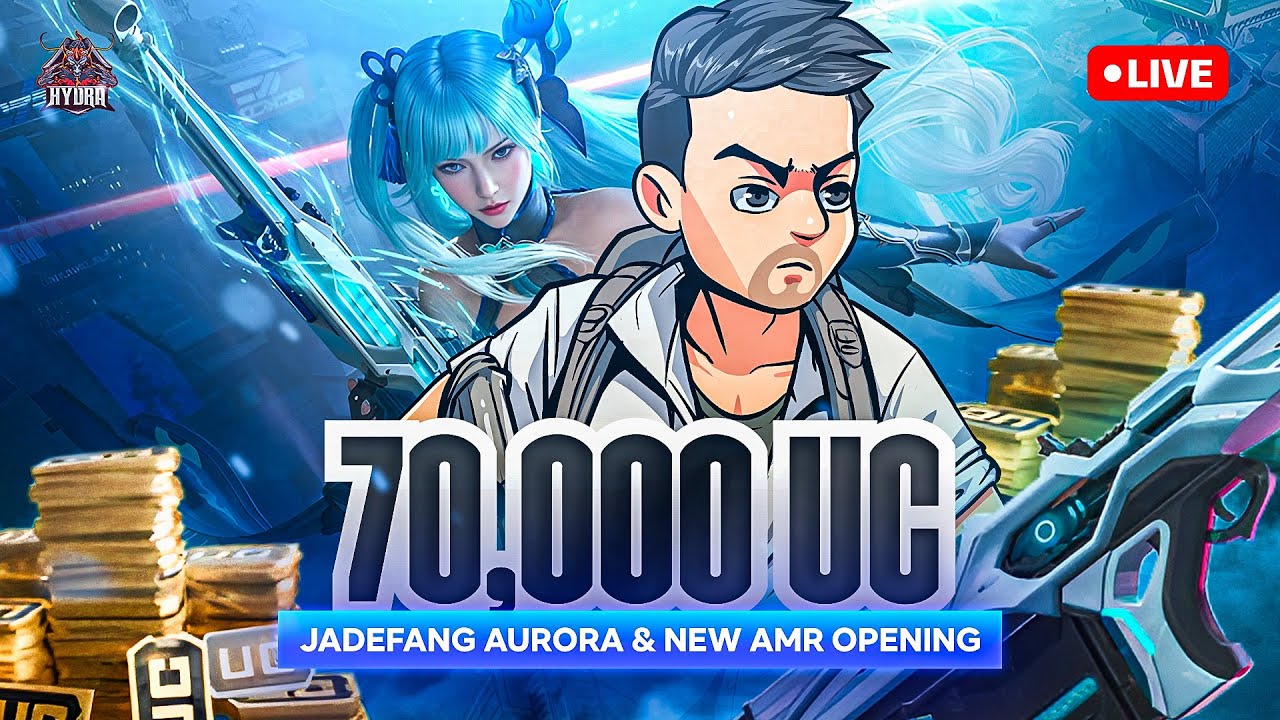 🔴LIVE - 70,000 UC NEW AMR SKIN & ULTIMATE SET OPENING | JADEFANG AURORA SET 