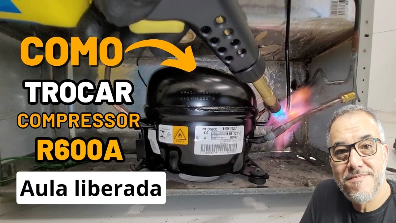 Troca de compressor passo a passo, O melhor Vídeo do YouTube, sobre o assunto. Curso de Refrigeração