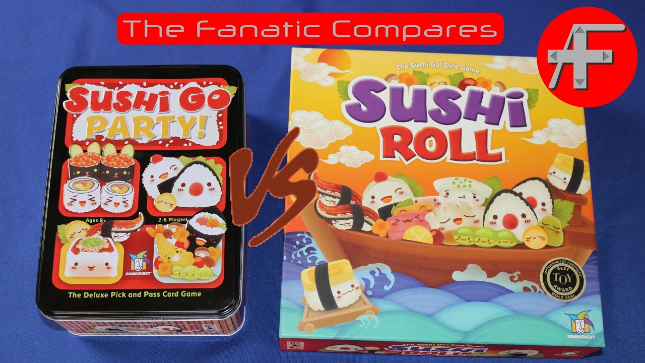 The Fanatic Compares: Sushi Go Party! Versus Sushi Roll - which Sushi-themed game is right for you?