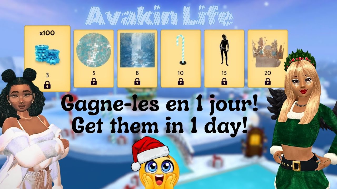 Avakin life Christmas Event Noël 🎅| North Pole ☃️❄️| 👉 Défi de la Couronne 👑🎁 ✅ 100% TUTO COMPLET 🤩