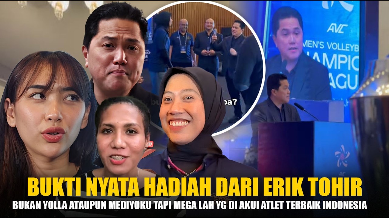 Yolla & Mediyoku Mana Bisa Gini..?! Erik Tohir Akui Mega Atlet Terbaik Volly Asia di Acara AVC Award
