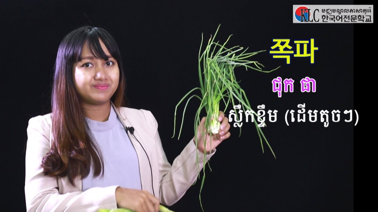 [ភាសាកូរ៉េខ្លីៗ] #24 - បន្លែ 야채