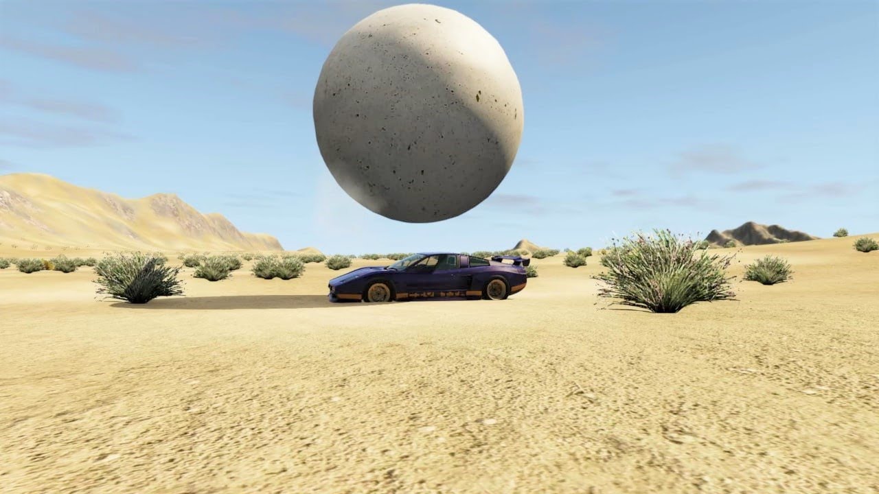 1000 Ton Ball vs Cars &ndash; BeamNG.Drive
