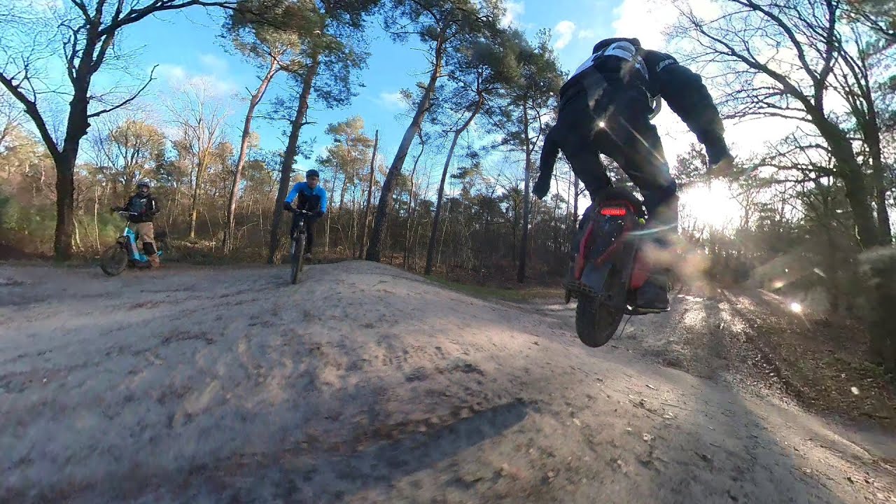Kingsong S22 @ MTB singeltrack  Meijel
