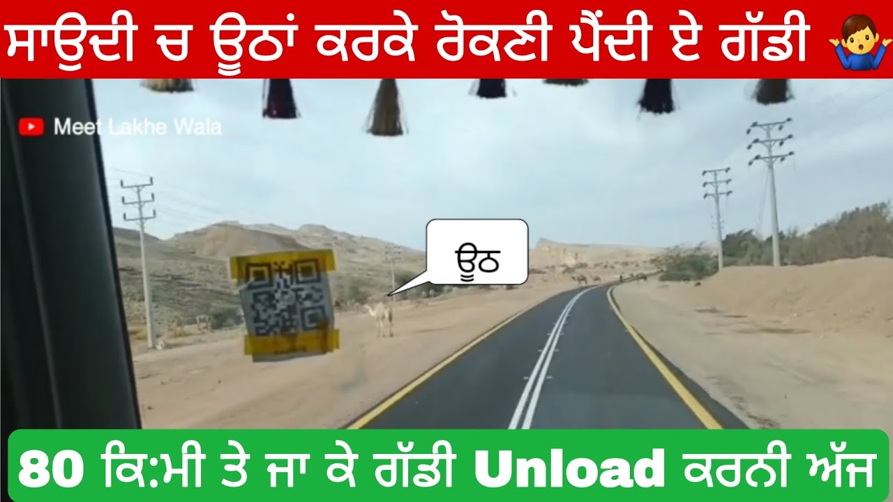 ਸਾਉਦੀ ਚ ਊਠਾਂ ਕਰਕੇ ਰੋਕਣੀ ਪੈਂਦੀ ਏ ਗੱਡੀ 🤷🏻‍♂️ | Meet lakhe wala #meetlakhewala #soudiarabia 