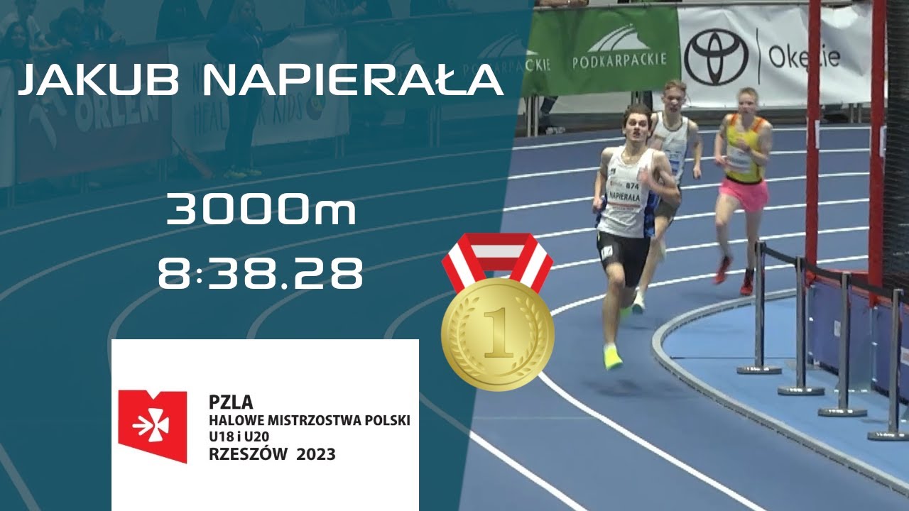 JAKUB NAPIERAŁA | U20 3000m 🏃‍♂️ | U18 & U20 🇵🇱 INDOOR ATHLETICS CHAMPIONSHIPS 2023 #3000m #running