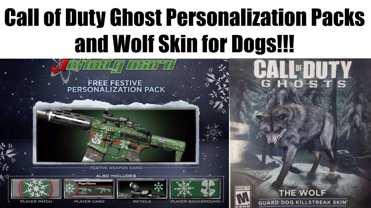 Cod Ghost Free Personalization Packs and Wolf Skin Pack for Guard Dog!!!