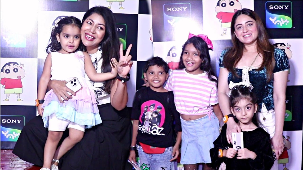 Debina Bonnerjee With Daughter Lianna And Mahhi Vij With Tara, Khushi, Rajveer At Shinchan Screening