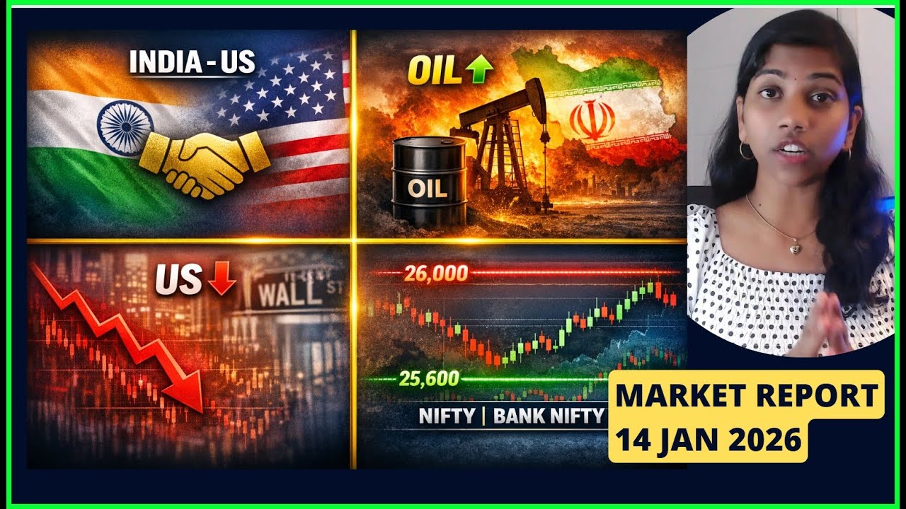 India-US Deal, Oil Shock & US Fall? | Pre Market Report &ndash; 14 Jan 2026 | #nifty #banknifty