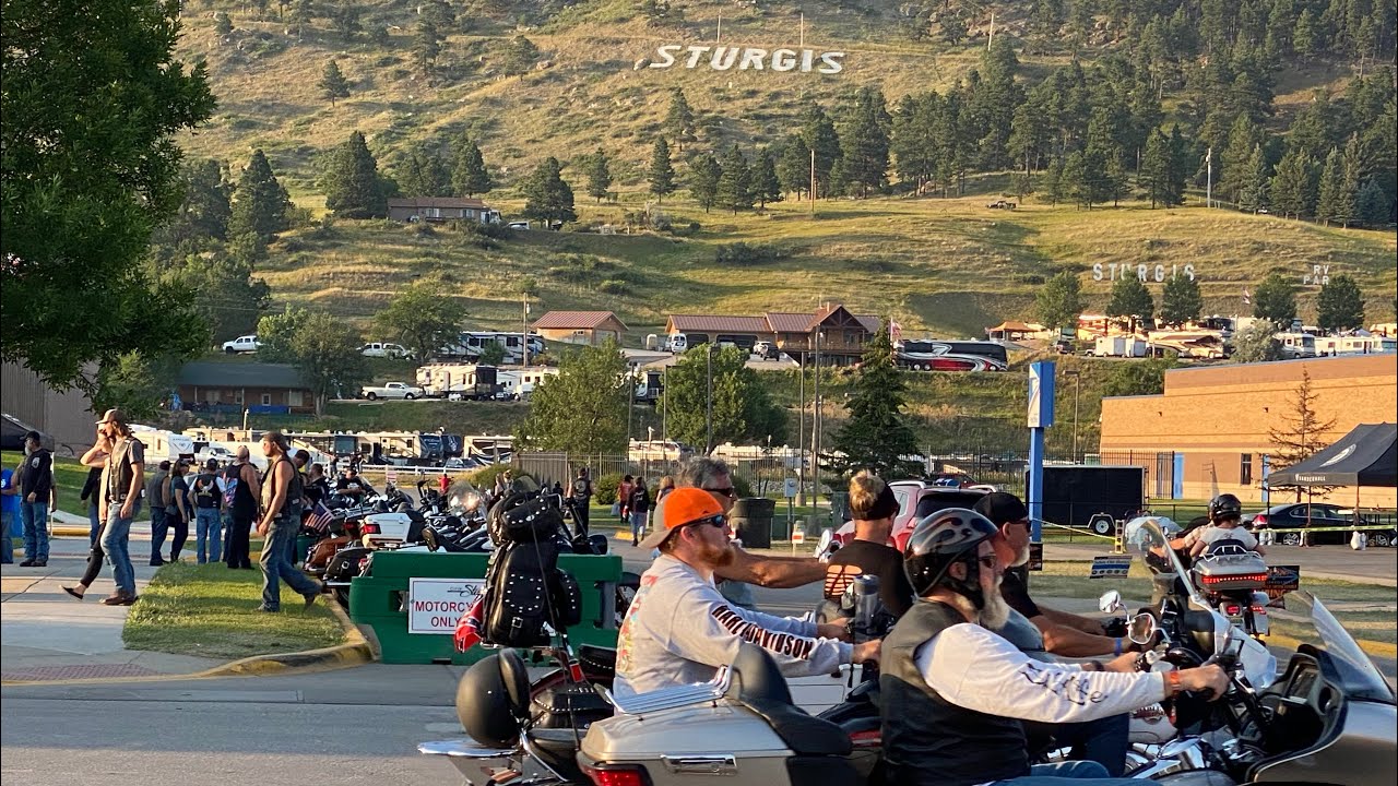Sturgis 2021: Evening Bike Riders During the Bike Rally