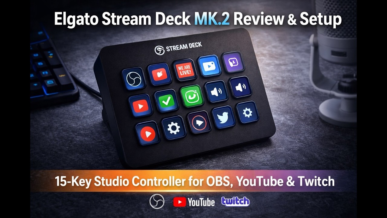 Elgato Stream Deck MK.2 Review & Setup | 15-Key Studio Controller for OBS, YouTube & Twitch
