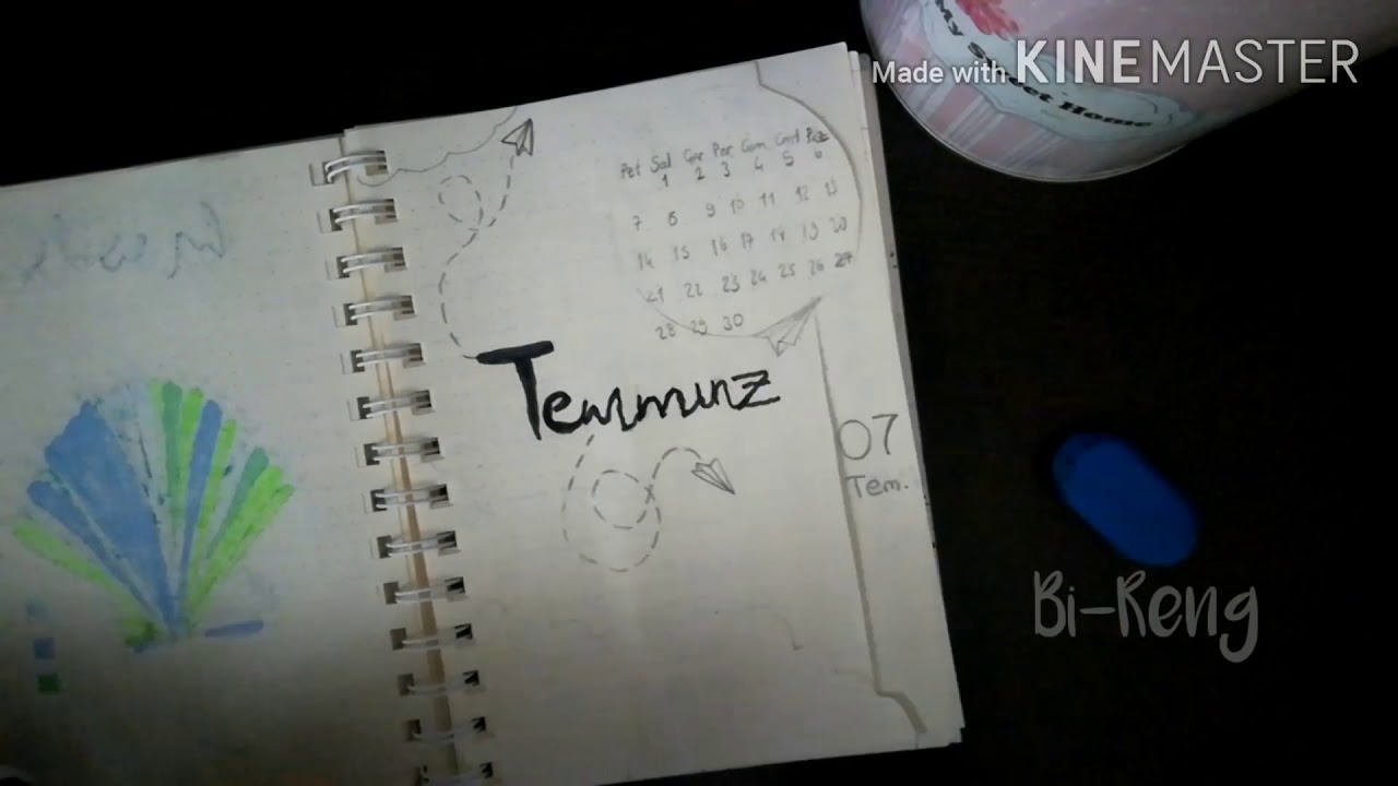Temmuz Ayı Bulletjournal &Ccedil;izimi