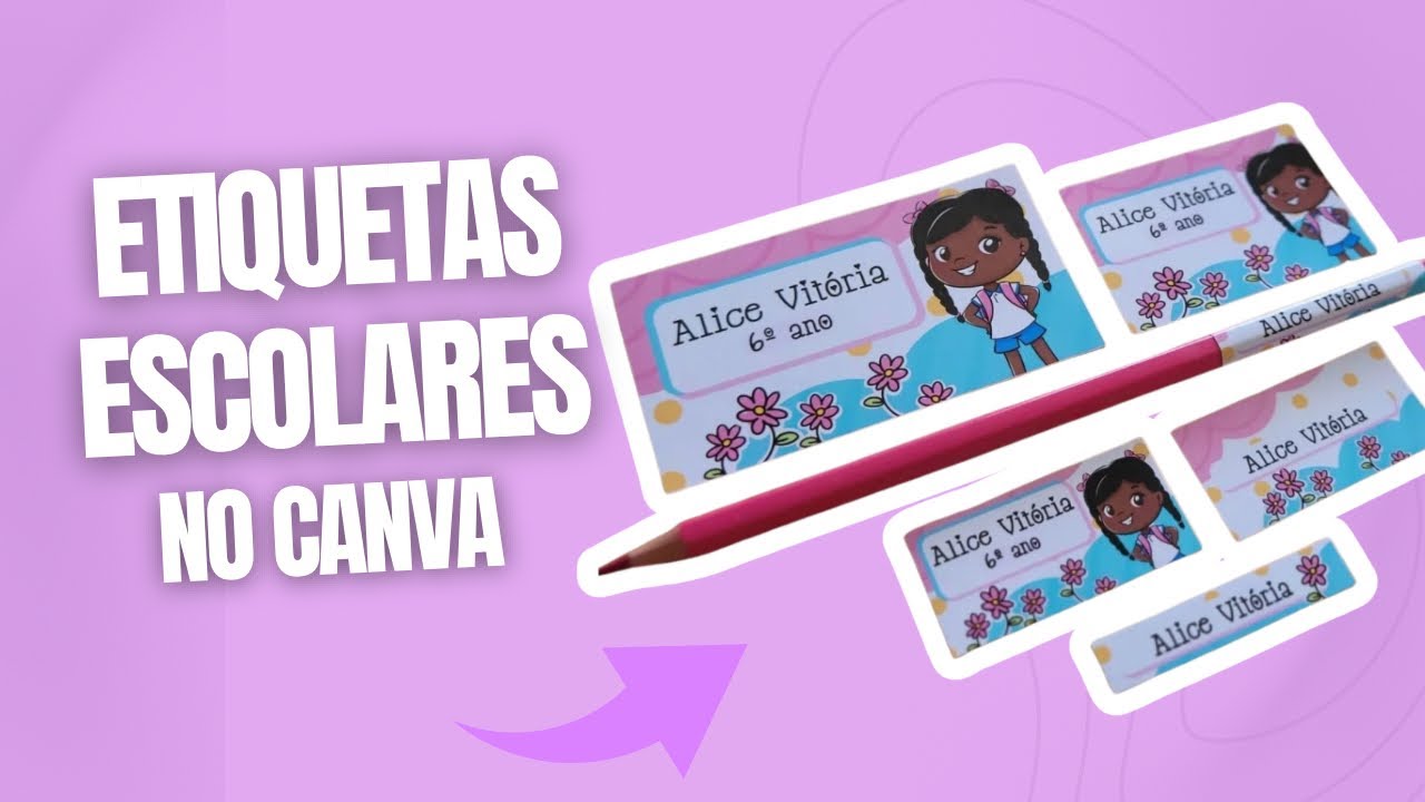 Como Fazer Etiquetas Escolares no Canva | Passo a Passo