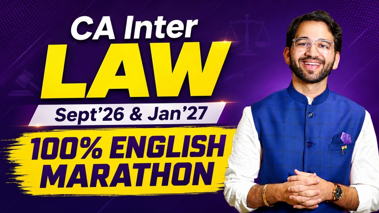 100% English GOAT Revision Marathon | CA Inter | Sept'26 & Jan'27