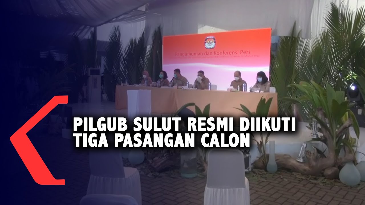 Pilgub Sulut Resmi Diikuti Tiga Pasangan Calon
