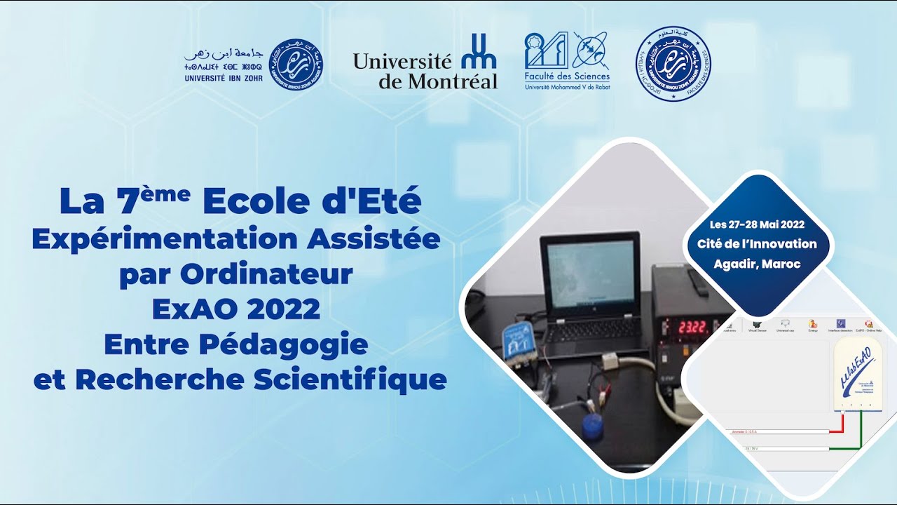 La 7éme École d'été : Expérimentation Assistée par Ordinateur EXAO 2022
