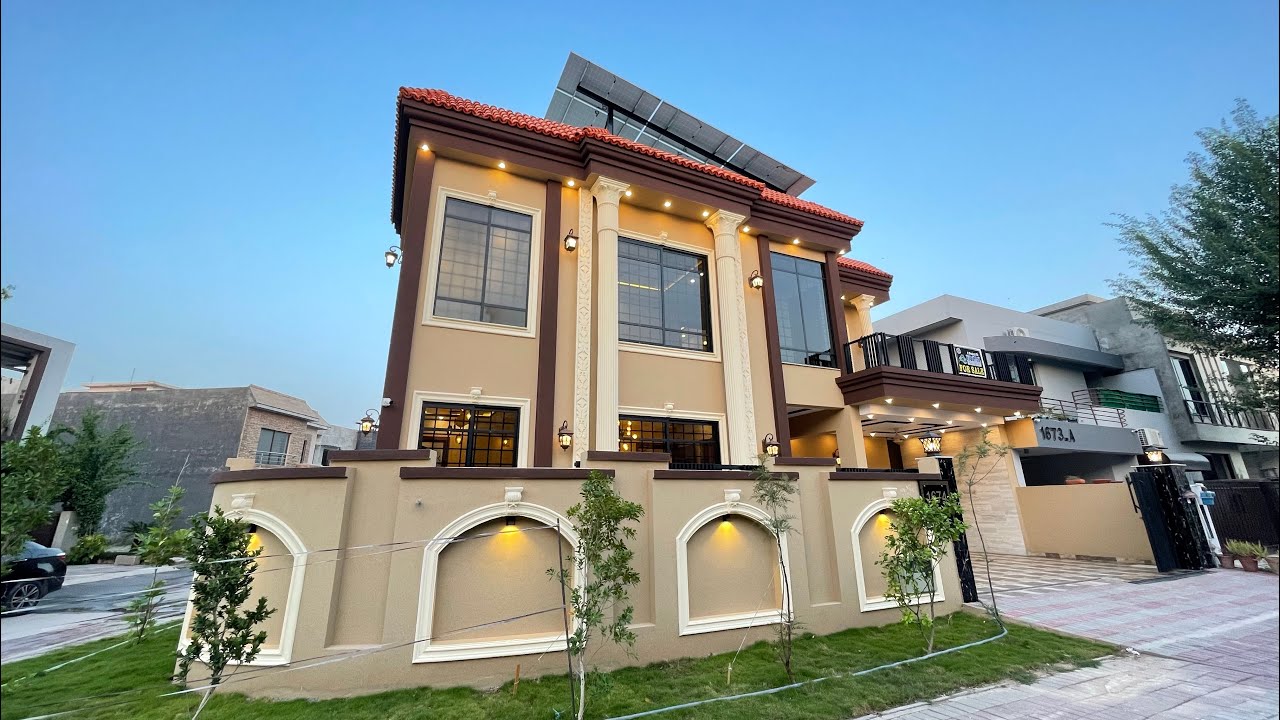 Solar Powered 14 Marla Spanish Design Corner House For Sale in Islamabad