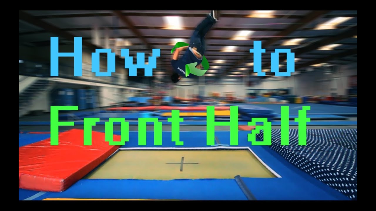 Trampoline Tutorials - How to Front Half (barani, front 180)