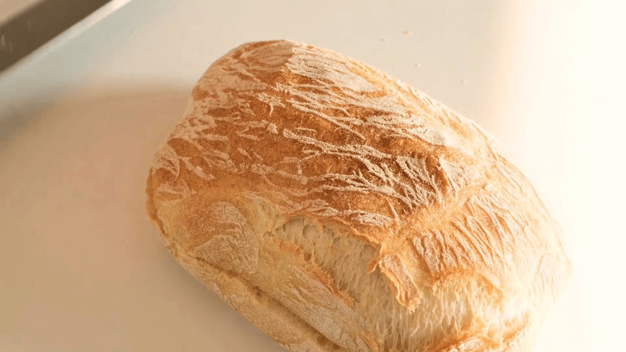 基础原味恰巴塔厨师机打面详细教程【为珊妮做面包 Bread to Sunny】#恰巴塔 #厨师机 #打面 #面包教程 #油渍番茄