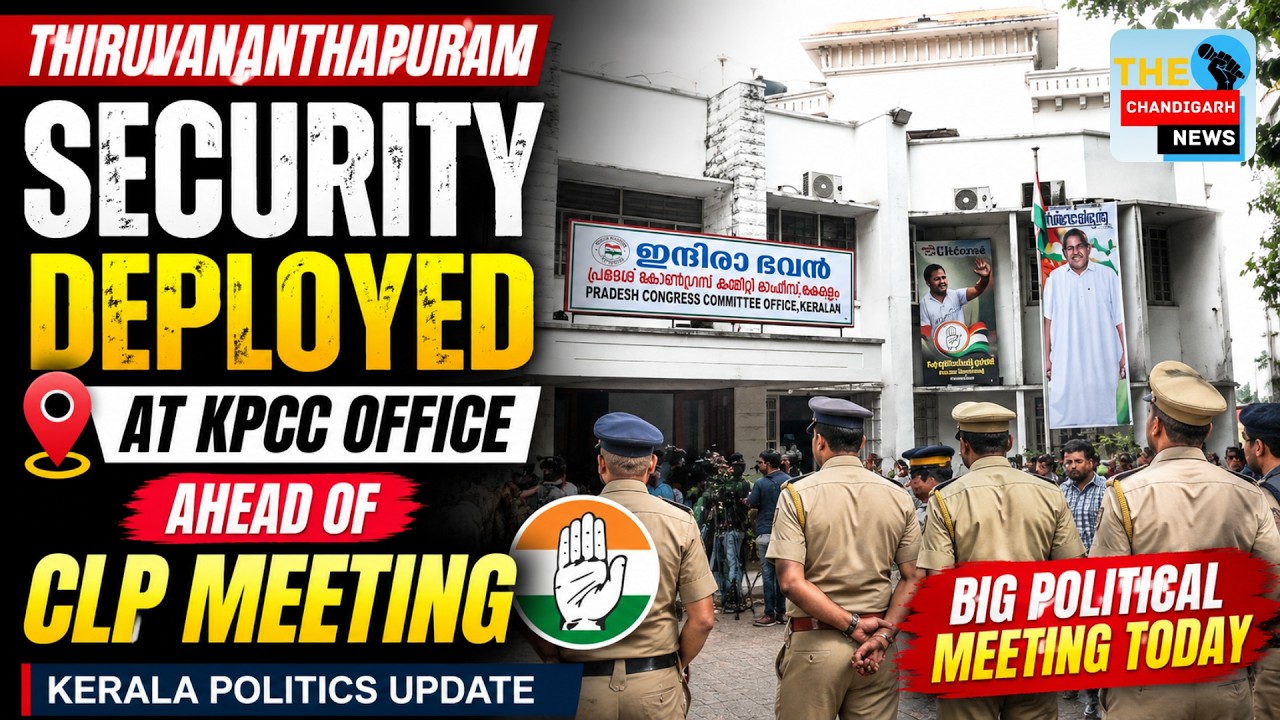 Thiruvananthapuram: Heavy Security Deployed at KPCC Office Ahead of CLP Meeting | Kerala Politics