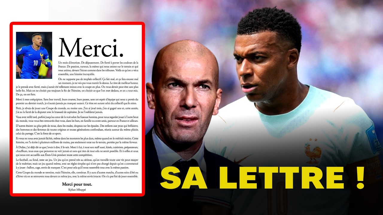 🚨 MBAPP&Eacute; BRise LE SILENCE ! Sa LETTRE aux FRAN&Ccedil;AIS avant l&rsquo;arriv&eacute;e de ZIDANE 🇫🇷