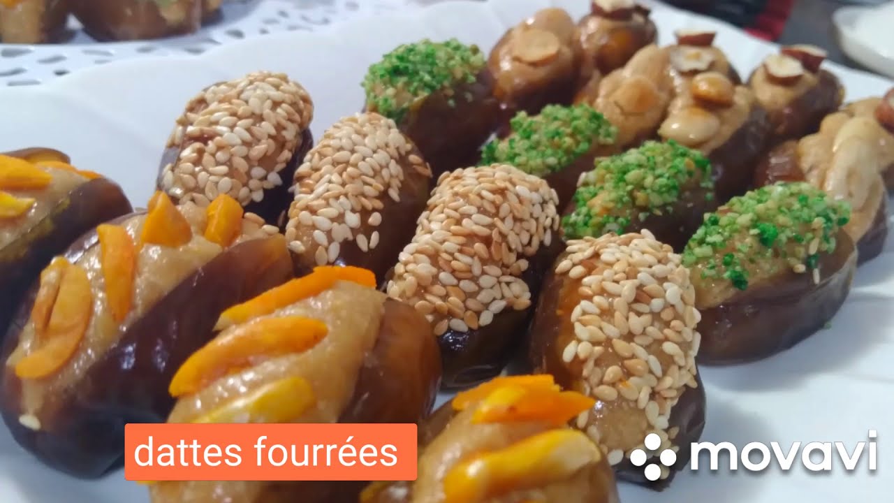 dattes fourrées au cacahuète /une jolie présentation de dattes pour nfass et fêtes