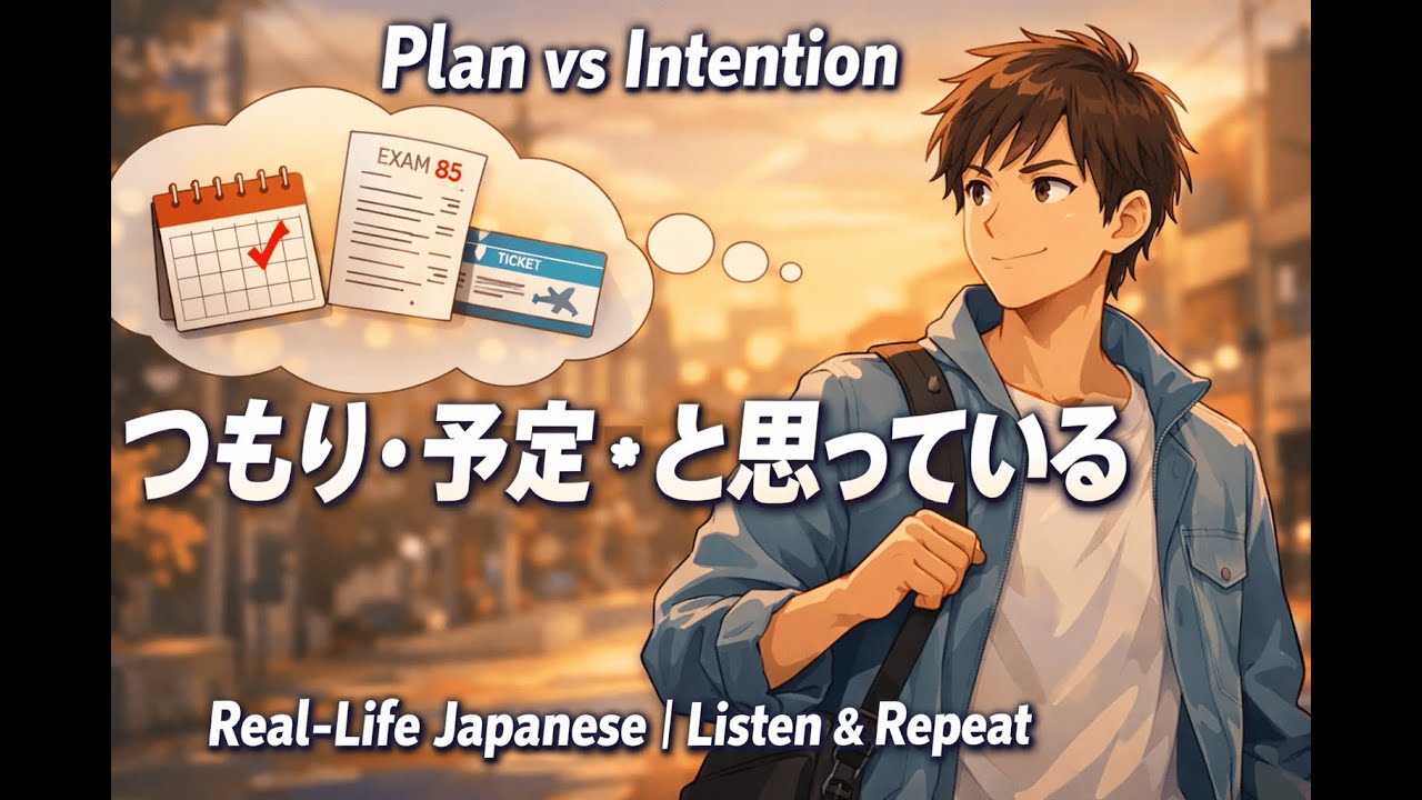 Plan vs Intention Japanese: つもり・予定・と思っている | Real-Life Vocabulary | Listen & Repeat