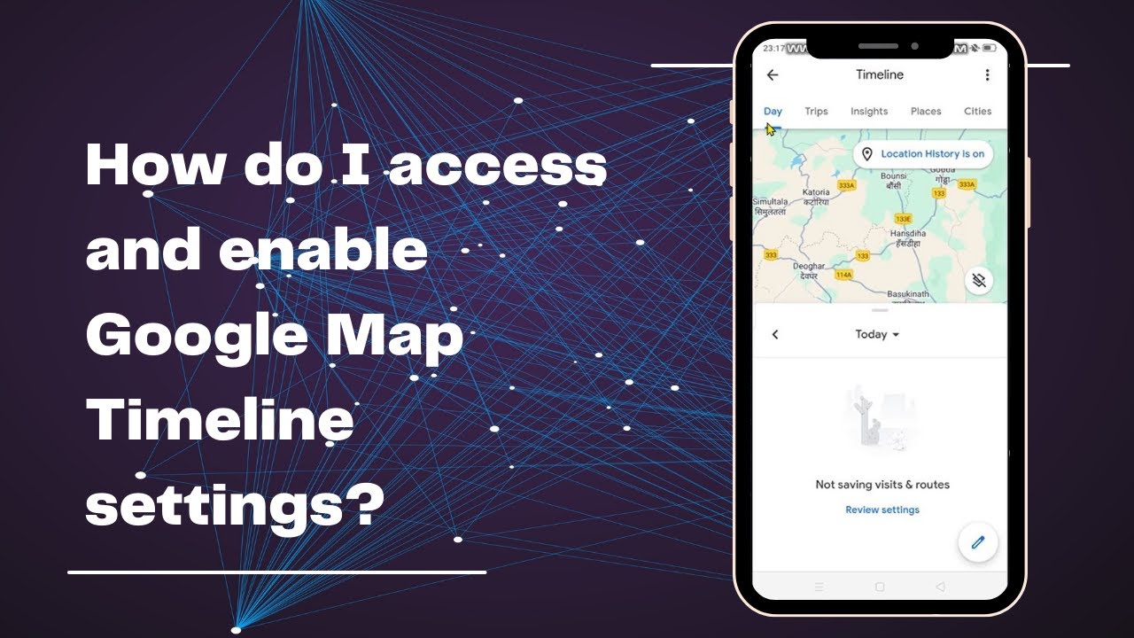 How do I access and enable Google Map Timeline settings? | Google Map Timeline should be aware of