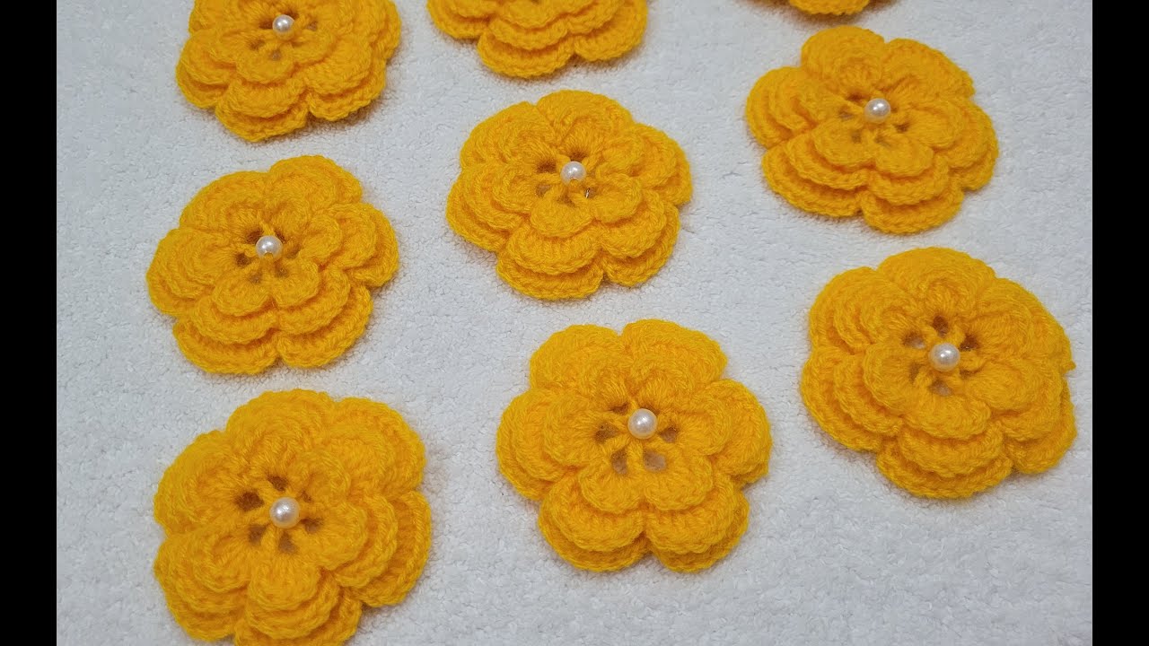 How to Crochet Rose Flower || Wool Flower || क्रोशिये से फूल बनाएं