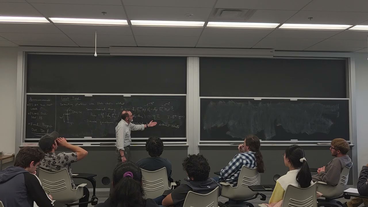 Quantum Optics L22: Semiclassical Theory - Statistical Optics