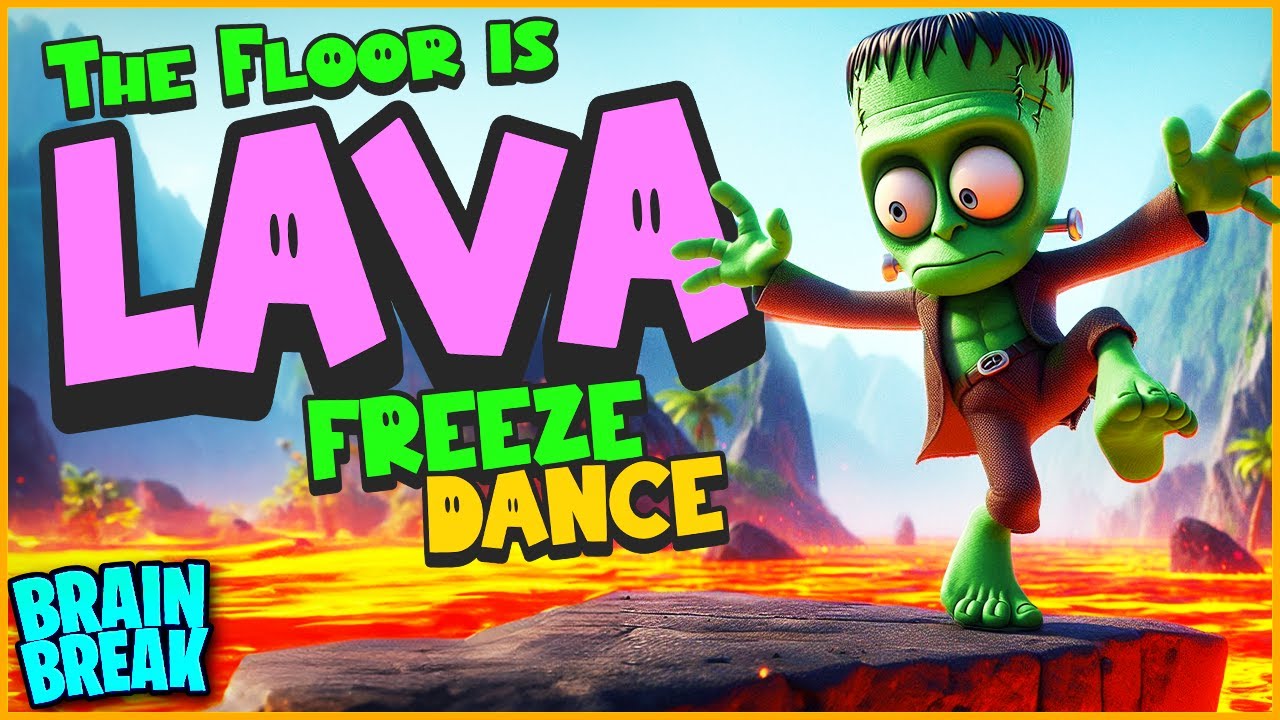 Halloween Floor is Lava 🎃 Freeze Dance for Kids 🎃 Brain Break 🎃 Just Dance