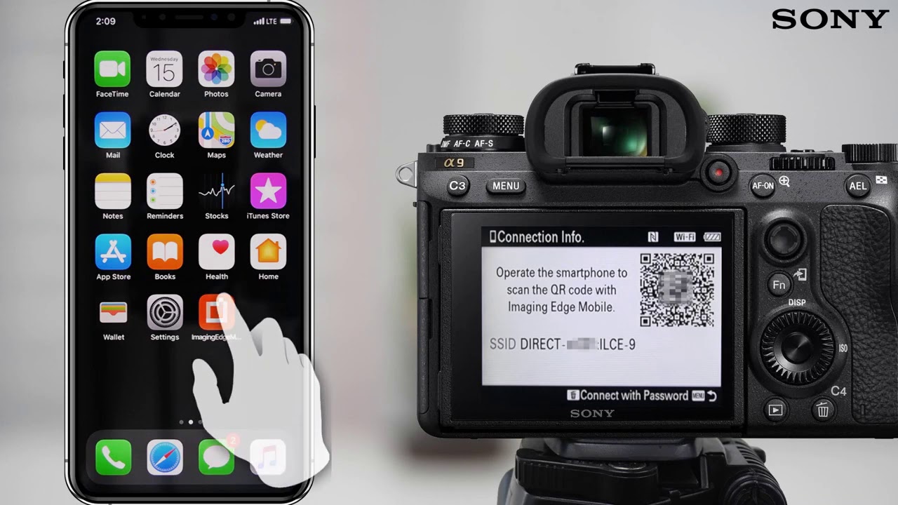 How to make a Wi Fi connection using QR code For iPhone iPad Imaging Edge Mobile