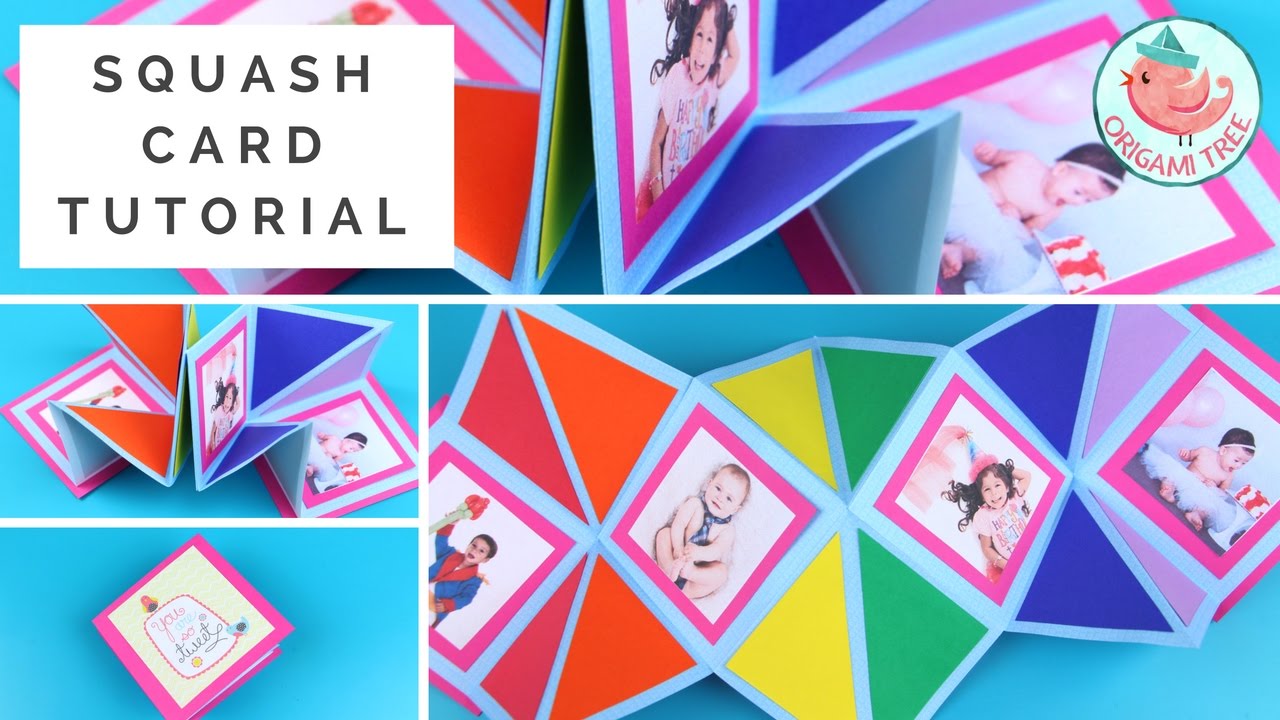 Paper Crafts - How to Make a Squash Card (Pop-Up Squash Book)