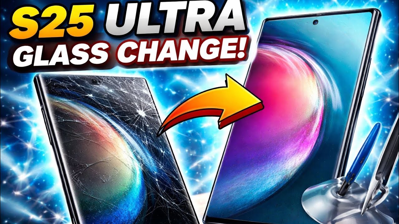 Samsung S25Ultra glass change Replacement Step-by-step 🛠️🛠️ satisfying Repair 🚀.#smartphone#s25ultra
