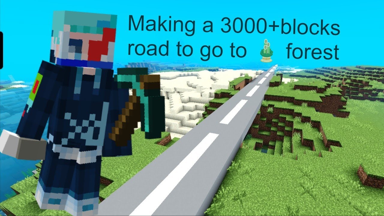 Making a 3000+block road In MinecraftP-1.🤘 Minecraft everyday for life series part-2.