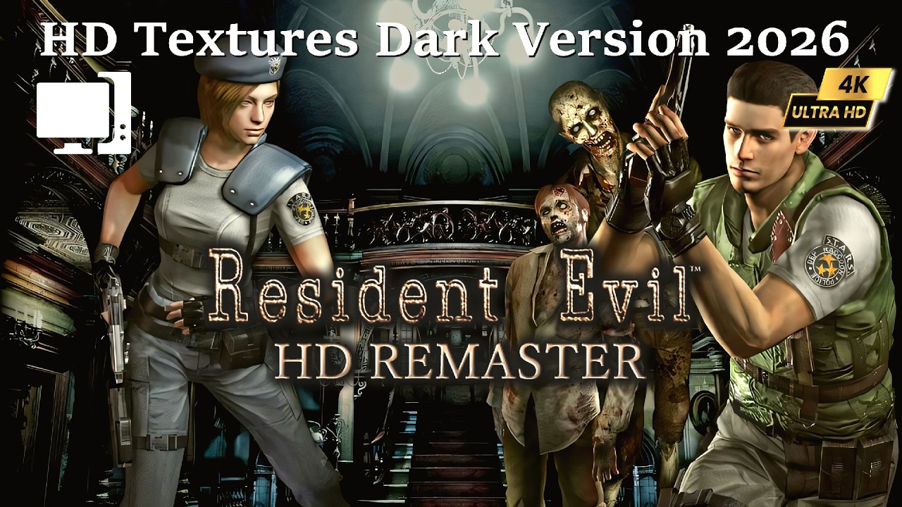 Resident Evil Remaster Texture Pack AI-Enhanced 2.0 Dark and Light versions 2026 | Max Settings PC