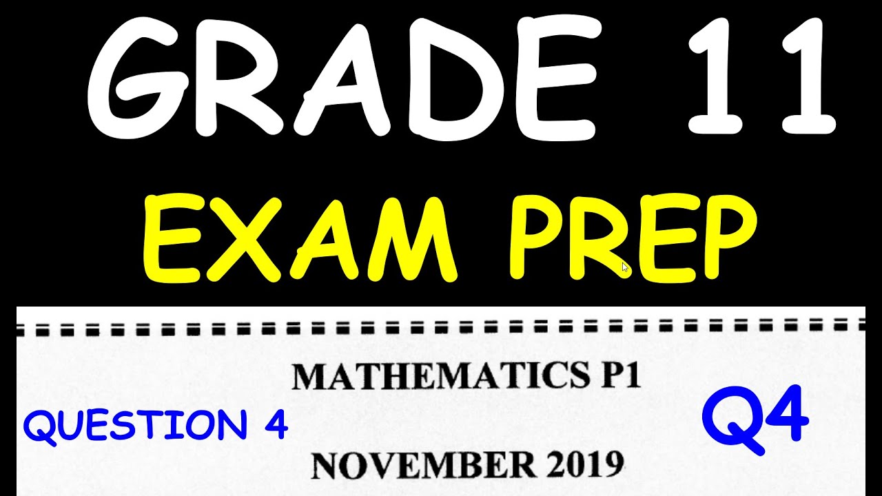 GRADE 11 EXAM REVISION: NUMBER PATTERNS QUESTION 4