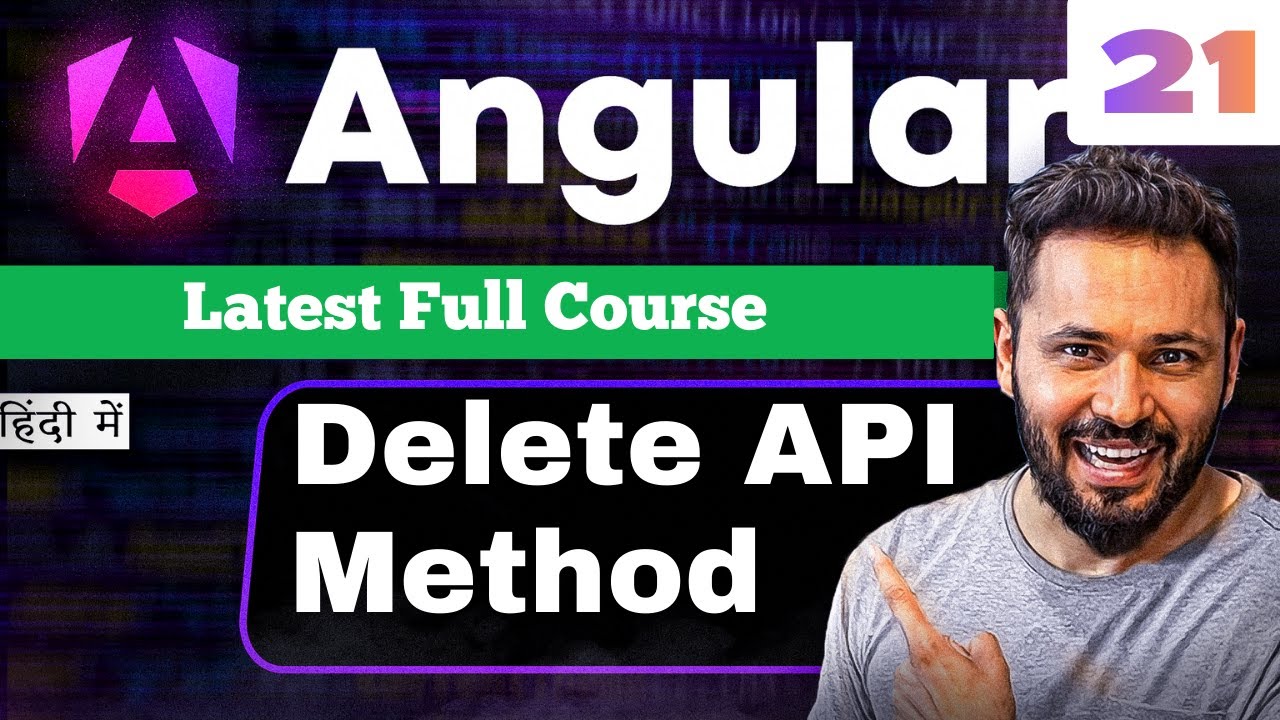 Angular 21 Tutorial in Hindi #55 | HTTP DELETE API Integration with Json Server  #angular21