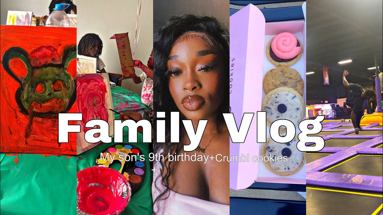 My son’s 9th birthday Vlog🎂 🎉 Crumbl Cookie + MORE
