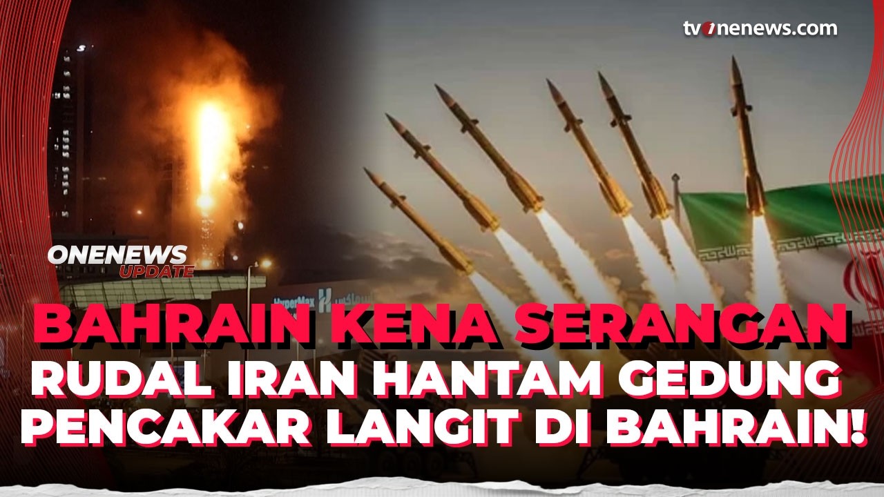 Ngeri! Detik-detik Rudal Iran Hantam Gedung Tinggi di Bahrain, Api Mengepul | OneNews Update