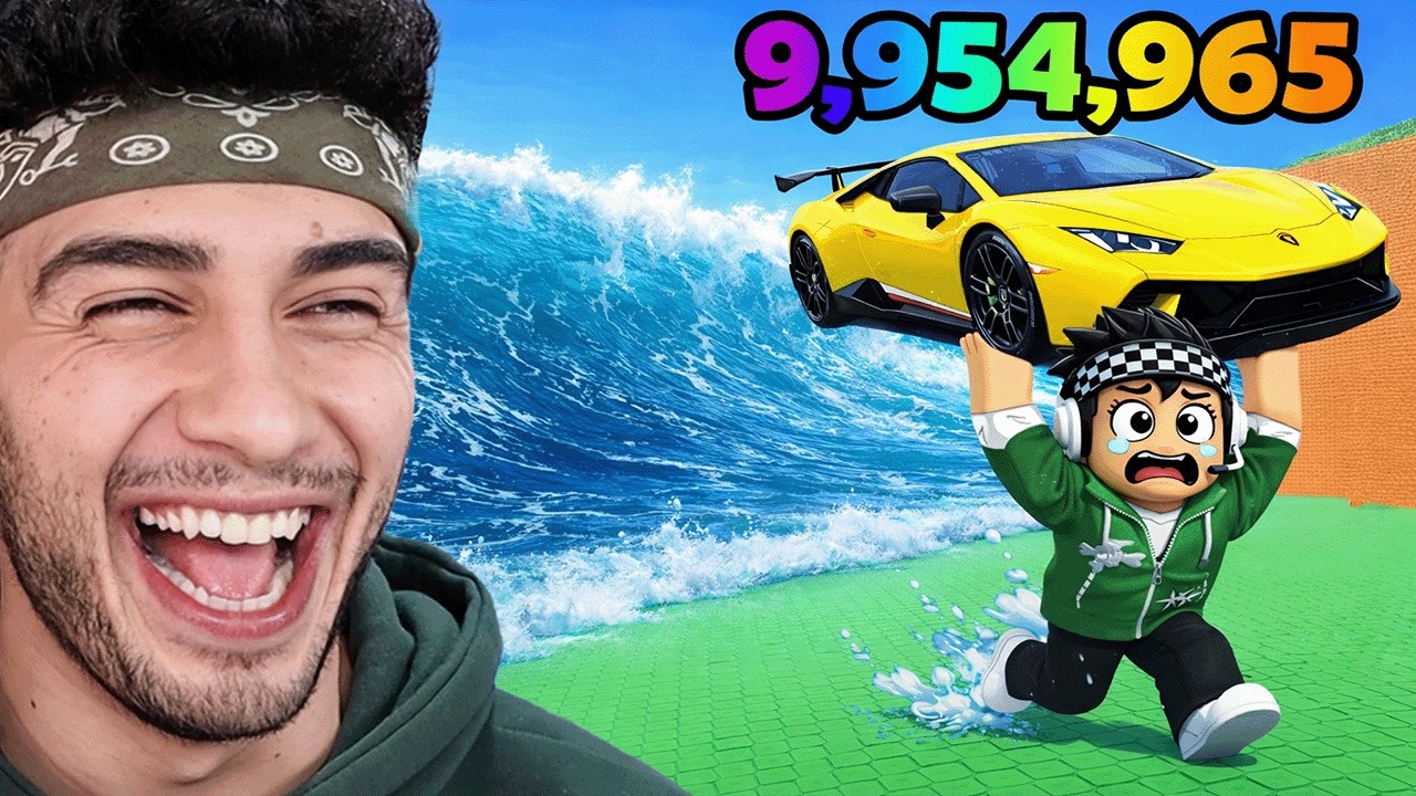 EN BÜYÜK TSUNAMİDEN LÜKS ARABALARI KURTAR! 🚗 - Roblox